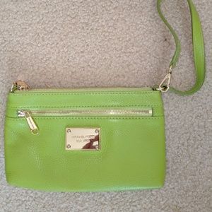 NWT Michael Kors Leather Lime Wristlet